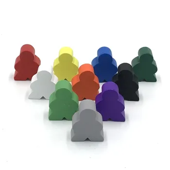 20 Gabalus, Koka Spēles šahs galda Spēle Piederumi Meeples Koka Gabalus, 10 krāsas