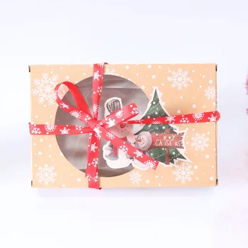 DABONAS Ziemassvētku Dāvanu Maisu Kraftpapīrs Kawaii Santa Claus Elk Konfektes, Šokolādes Cepumi Soma Priecīgus Ziemassvētku Rotājumi Navidad