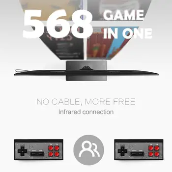 2019 Jaunākās Retro Video Spēļu Konsole, 8 Bit Iebūvēts Bezvadu Classic Mini Spēles Izejas spēļu vadāmierīces Dual Konsole AV 600 C9E1