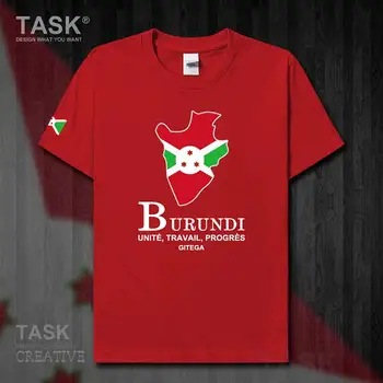 Burundi Burundi valsts komanda Bujumbura vīriešu t krekls jaunu Modes Īsām Piedurknēm sporta Topi apģērbi kokvilnas valsts karti, vasarā 50