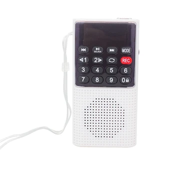 L-328 Mini Portatīvo Kabatas FM Auto Skenēšanas Radio Mūzikas o MP3 Atskaņotājs Āra Mazo Skaļruni ar Balss ieraksts