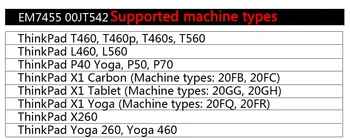 LTE 4G Interneta piekļuves modulis EM7455 00JT542 GOBI6000 Lenovo Thinkpad L460, P40, P50, T460, X1 CARBON/JOGA, X260, YOGA260