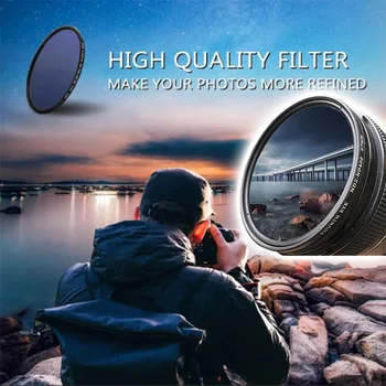 ND2-400 Neitrāla Blīvuma ND Fader Filtrs Mainīgo Regulējams Objektīvs Optiskā Stikla 37 40.5 43 46 49 52 55 58 62 67 72 77 82 86 mm