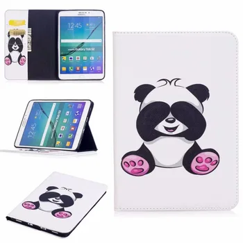 Cilnes S2 8 collu Gadījumā, Panda, pūce Modelis Vāciņš Samsung Galaxy Tab S2 8.0 T710 T715 T713 T719 Gadījumā Būtiska Tablete PU Ādas Apvalks