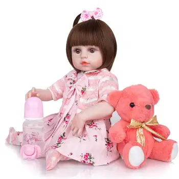 KEIUMI Atdzimis Bērnu 49 CM Reālistisku Pilna Silikona Ķermeņa Dvīņi Bebe Atdzimis Meitene Vannas Rotaļlietas meitenēm Rotaļlietas, Bērnu Dzimšanas dienas Dāvana