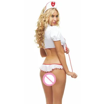 Medmāsa Vienādu Cosplay Dzimuma Drēbes Sievietēm Bustier Korsešu Modes Sexy Apakšveļa Komplekts Karstā Erotiska Apakšveļa Dāmas Mikro Mini Svārki