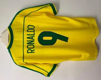 Classic retro 2002 RONALDINHO #11 RIVALDO #10 T-krekls 1994 ROMARIO #11 1998 RONACDO #9 krekls augstas kvalitātes