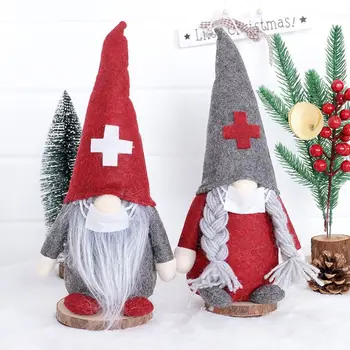 Ziemassvētku Ilgi Cepuri Ārsts, Medmāsa Zviedrijas Gnome Santa Plīša Rotaļlietas Lelle Rotājumi Brīvdienu Mājas Puse Dekorēšanas Ziemassvētku Dāvanu