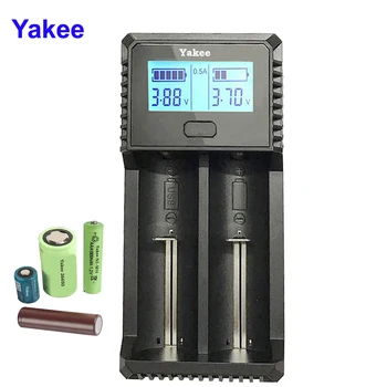 Yakee LCD Displejs USB Akumulatora Lādētājs Akumulators 3,7 v 1.48 V Li-jonu NiCd, NiMh AAA LiFePO4 18650 26650 14500