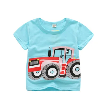 Baby Zēni, T Kreklu, Kokvilnas t-veida Topi Boy Cartoon Auto Drukas Bērniem Outwear bērnu drēbītes, Topi 2-8 Gadu Zēnu Drēbes