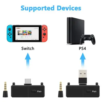 Tipa-C Bluetooth 5.0 Audio Raidītāju Zema Latentuma Ar Mic Nintendo Slēdzis PS4 TV PC USB Type-C, Bezvadu Adapteris