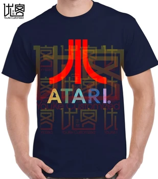 Retro Atari Spēļu Logo t-krekls Herre t-krekls Champiom t-kreklu Uzvarētāju Tee Vīriešu Zīmolu Apģērbu Klasiskā Stilā, t-krekls
