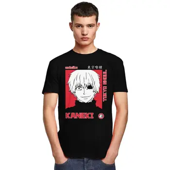 Japāņu Anime, Tokija Vampīrs T Krekls Vīriešiem No Kokvilnas Modes T-krekls ar Īsām Piedurknēm Kaneki Ken Tee Manga T Fani Apģērbu Merch