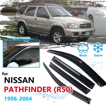 Auto stiklu Aksesuāri Nissan Pathfinder Terrano R50 Infiniti QX4 1996~2004 Lietus Aizsargs Deflektoru Sejsegu Markīzes Nojumes 2003