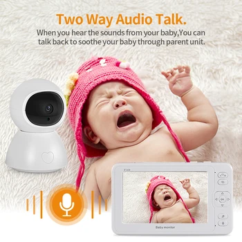 SHIWOJIA 4.3 Collu Video BABY MONITOR 1080P Kameras divvirzienu Audio Runāt Nakts Redzamības Novērošanas Drošības Kameru Aukle