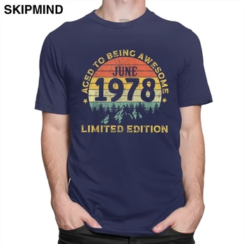 Vintage Leģendas Ir Dzimis jūnijs 1978 Vecumā T Krekls Vīriešu Kokvilnas Gadījuma T-krekls ar Īsām Piedurknēm Awesome 42. Dzimšanas dienas Dāvana t-veida Topi