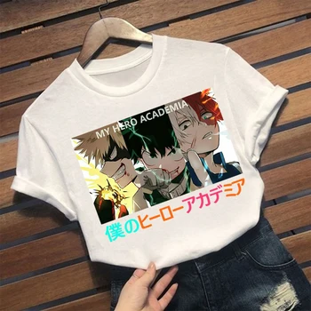 Anime Shoto Todoroki Mans Varonis Augstskolu Bakugou Deku T-Krekls Grafiskais Tshirt Sieviešu Streetwear T Krekls