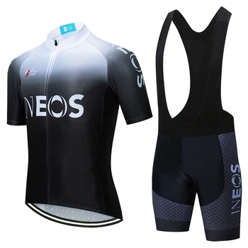 Ir 2021. JAUNU INEOS riteņbraukšanas komanda jersey 20D velosipēdu bikses, uzvalks Ropa Ciclismo vīriešu vasaras quick dry PRO velosipēdu Maillot Bikses apģērbs