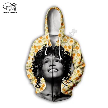 Modes Whitney Houston hoodies 3D iespiesti sporta Krekls pelēkā vārna Harajuku Rudens Streetwear sieviešu ienaidnieks vīriešiem Gadījuma Tracksuit