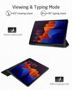Jauns Viegls Slim Case for Samsung Galaxy Tab S7 11 collu SM-T870 SM-T875 T876 ar Pildspalvu Turētājs Tabletes Apvalks ar Mīksto Pārklājumu