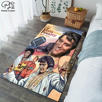 Elvis Presley Pinkains Pūkains Anti-Skid Zonas Grīdas Paklājs 3D Paklāju neslīdoša Mat Ēdamistaba Dzīvojamā Istaba Mīkstas Guļamistabas Mat Paklājs ST3