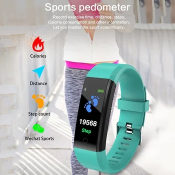 Smart Rokassprādze Pulksteņu Vīriešiem, Sievietēm 115 Plus Smart Aproce Fitnesa Tracker Spiediena Sporta Skatīties Sirdsdarbības Monitors Joslā, A2