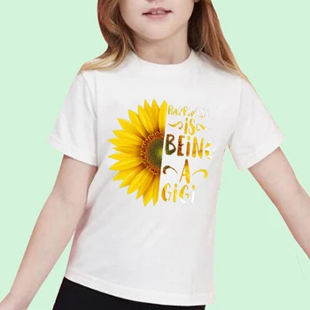 No 2. Līdz 14. Karikatūra Sunflowerr Dizaina Bērnu Smieklīgi T-krekli Zēniem/meitenēm Cute Topi, t-veida, Bērnu Ikdienas Apģērbu par Bērnu Melns Balts