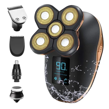 Elektriskais Skuveklis IPX6 Ūdensizturīgs Mens Grooming Komplekts LED Displejs Bārdas Trimmeris Deguna, Matu un Matu Griešanas mašīnām, lai Blad Vadītājs Vīriešu