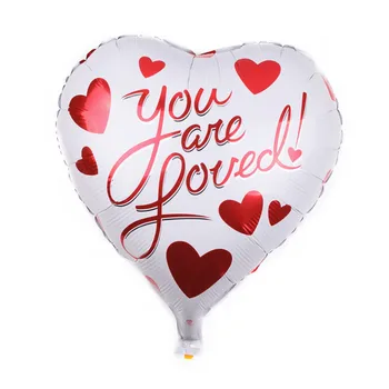 Samaisa 50gab Kāzu Valentīna Diena Puse 18inch, es mīlu tevi, Folija Baloni, Dekorācijas, Bērnu Līgavas Mīlestību Sirdī, Hēlija Balonu Dāvanas