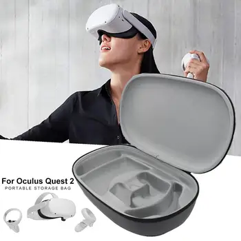 VR Piederumu Glabāšanas Kaste, Lai Oculus Quest 2 VR Spēļu Austiņas Ceļojumu somiņa Grūti EVA Aizsardzības Soma Oculus Quest2