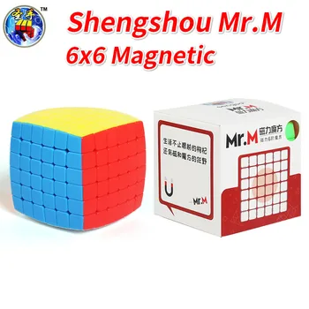 Shengshou M. 6x6 7x7 Magnētisko MagicCube Ātrums Cube Sengso M. 6x6x6 7x7x7 M Puzzle Magnētiem Kubu, Izglītības Rotaļlietas Magic Cube