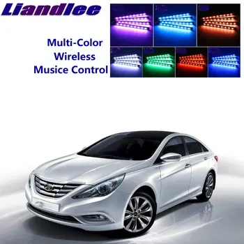 LiandLee Auto Mirdzumu Interjera Grīdas Dekoratīvās Atmosfēru Sēdekļi Akcents Apkārtējā Neona gaismu Hyundai Sonata / i45 / Sonica / Prima