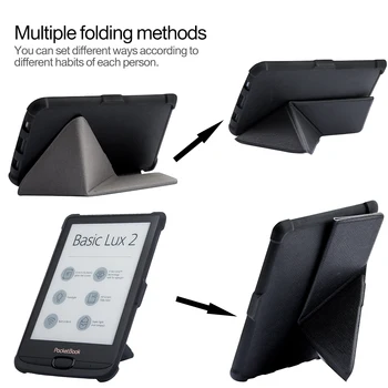 Gadījumā, Pocketbook 627 616 632 Ereader Origami Vāks Pocketbook Basic Lux 2/ touch Lux /touch HD 3 PU Ādas Capa