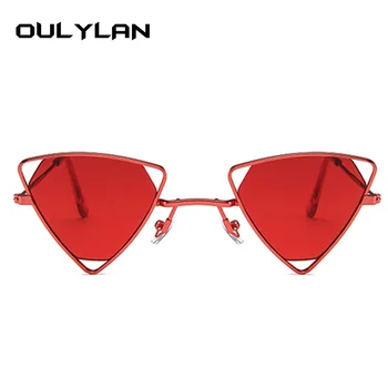 Oulylan Mazo Steampunk Saulesbrilles Sievietēm, Metāla Vintage Saules Brilles Vīriešu Zīmolu Dizaina Trīsstūris Sunglass Punk Stlye Brilles UV400