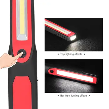 COB LED Darba Inspekcijas Lukturīti USB Uzlādes Magnētiskais Āķis Lāpu Penlight Kabatas Lanterna Auto Remonts, Kempings