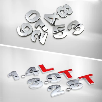 Auto-stils Metāla 3D 1.2 1.4 1.5 1.6 1.8 2.0 3.0 2.6 T L Logo Automašīnas Aizmugurējā Bagāžnieka Emblēmu Asti Apdare Žetons Uzlīmes Aksesuāri