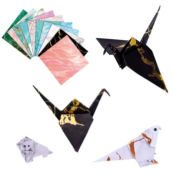 50pc/set Laukumā Origami Papīra Marmora Salocīta Papīra Iedeguma Mākslas Salocīta Papīra Karte, Padarot DIY Scrapbooking Papīra Kuģi Apdare
