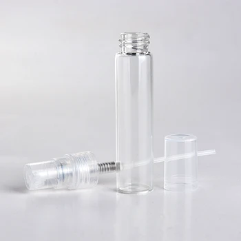 100Pieces/Daudz 5ML Mini Portatīvo Caurspīdīga Stikla Smaržu Pudeles Ar Spray&Tukšs Parfum Kosmētikas Gadījumā Ar Pulverizators Ceļojumu