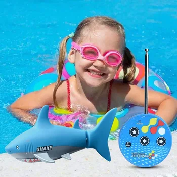 Funny Mini Tālvadības Haizivs Rotaļlietas peld Ūdenim, Elektriskā RC Zivis Var Rotaļlieta, par Kazlēnu, Bērniem, Mazbērniem Dāvanas