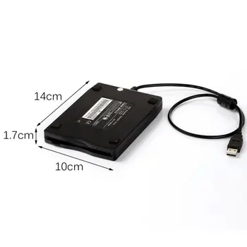 FDD Black USB Portable Ārējās Saskarnes Disketes FDD Ārējo USB Floppy Drive Klēpjdatoru 3.5 Collu 1.44 MB 12 Mb / s