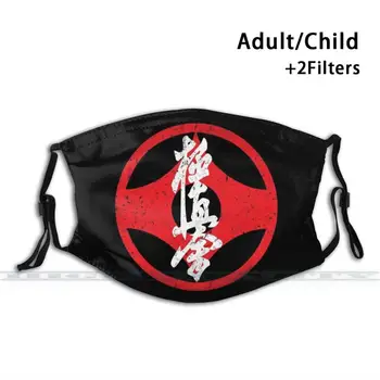 Kyokushin Kaikan Karatē Simbols Kyokushinkai Dodzjo Custom Design Bērnu, Pieaugušo Maska Anti Putekļu Filtrs Drukāt Mazgājams Sejas Maska