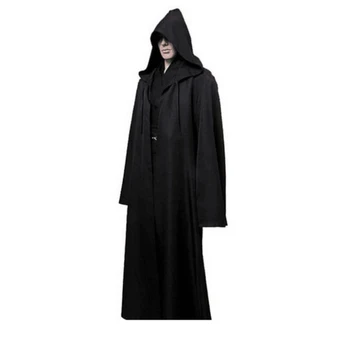 Darth Vader Cosplay Apģērbs, Frotē Black Jedi Drēbes Star Wars Jedi Knight Pelēkā Vārna Apmetnis Halloween Cosplay Kostīmu Cape Pieaugušo