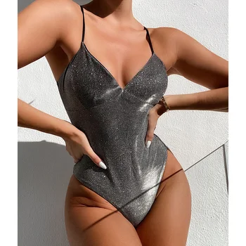 Print Viengabala Peldkostīms Ir 2021. Push Up Peldkostīmi Sievietēm Aplauzt Monokini Sexy Bodysuit String Peldēties Uzvalku Plus Lieluma Peldkostīms