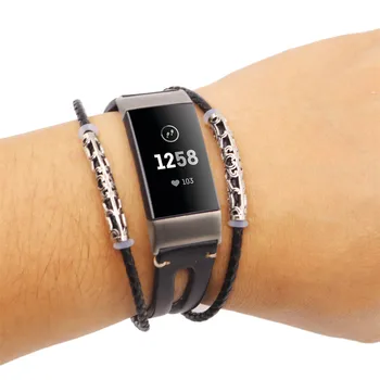 2019 fitnesa rokassprādze fitnesa tracker Nomaiņa Ādas Aproce Joslā, Siksnas, Aproces, Lai Fitbit Maksas 3 smartwatch relogios