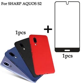 1GB Par Sharp Aquos S2 Lietu Vāku Soft Atpakaļ Telefonu Gadījumā + 1GB pilna Ekrāna aizsardzības rūdīta stikla Sharp Aquos S2 S 2