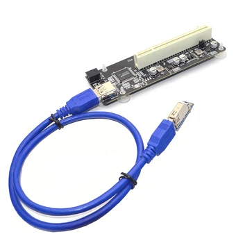 PCIE PCI-E, PCI Express X1, lai PCI Stāvvadu Karte, Autobusu Karti Augstas Efektivitātes Adapteris Converter USB 3.0 Kabelis Desktop PC ASM1083 Chip