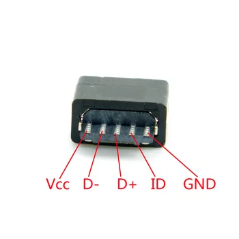 50gab Micro USB B Tipa 5 Pin Female Ligzda Port Ligzdas Adapteris Savienotājs Lodēt Veida Remonta Daļas Zelta Flash Apšuvuma Kontakta