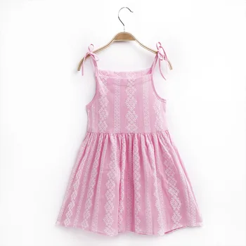 Vasaras Princese Kleitas Bērnu Kleitas Meitenēm Todler Meitene Apģērbs Kokvilnas pusgarās Gadījuma Modelis bez Piedurknēm, Ērtu Mīksto