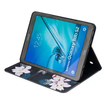 Tablet PC Case For Samsung Galaxy Tab S2 9.7 collu T810 T813 T815 T819 SM-T810 SM-T813 SM-T815 Segtu PU Leather Flip Stends Gadījumos