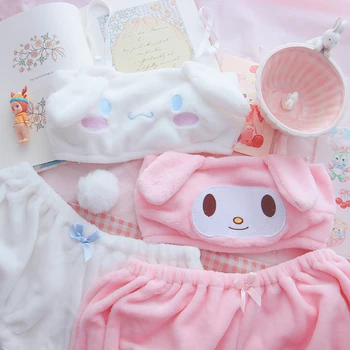 Japāņu Cute Meitene Princešu Mežģīņu Izšuvumi Bra & Biksītes Kopa Jauki Bowknot Apakšveļas Komplekts Sweet Lolita Apakšveļa Sleepwear Komplekts